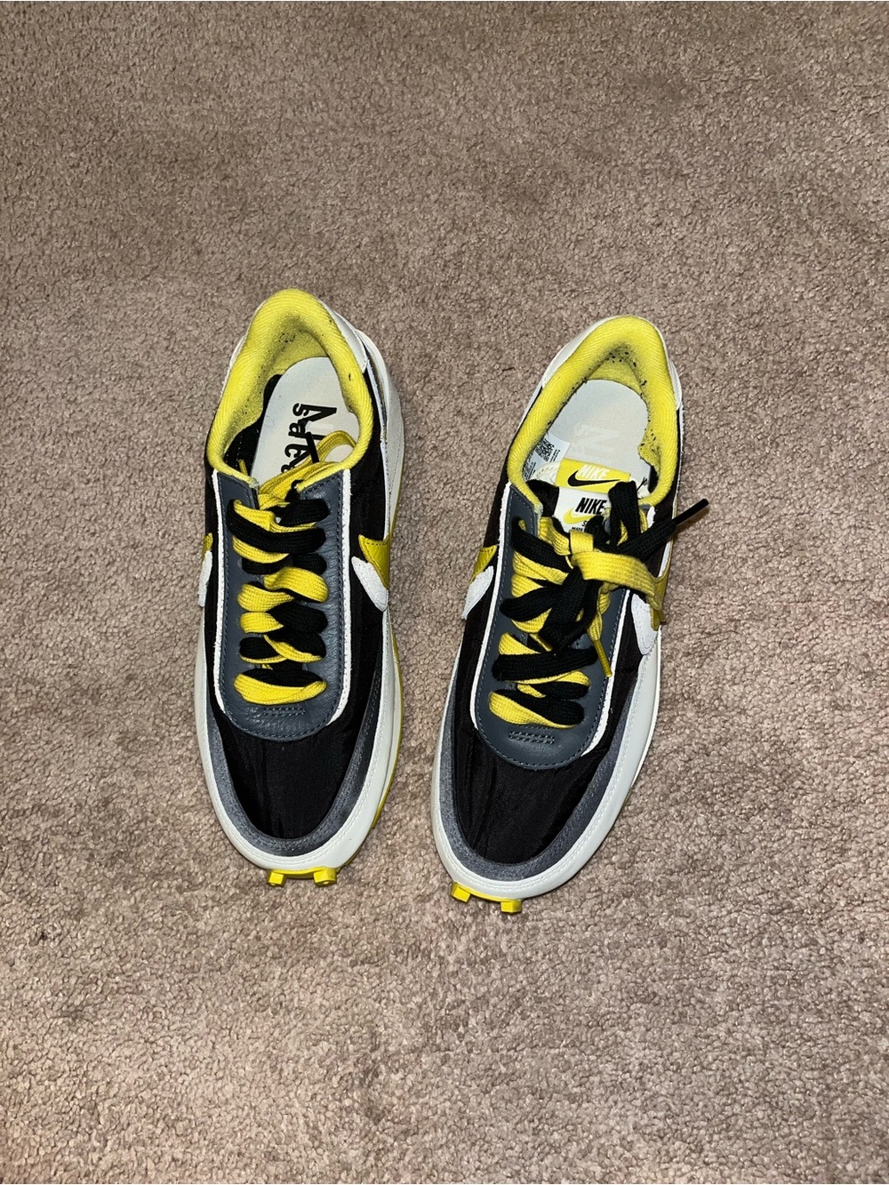 Sacai x Undercover x Nike LDWaffle "Bright Citron sneakers